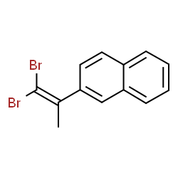 ChemSpider 2D Image | 2-(1,1-Dibromo-1-propen-2-yl)naphthalene | C13H10Br2