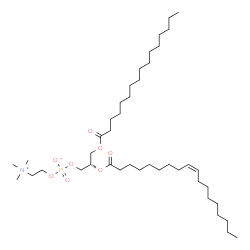 ChemSpider 2D Image | (2S)-2-[(9Z)-9-Octadecenoyloxy]-3-(palmitoyloxy)propyl 2-(trimethylammonio)ethyl phosphate | C42H82NO8P