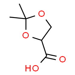 ChemSpider 2D Image | 2,2-Dimethyl-1,3-Dioxolane-4-Carboxylic Acid | C6H10O4