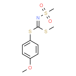 ChemSpider 2D Image | 4-Methoxyphenyl methyl (methylsulfonyl)carbonodithioimidate | C10H13NO3S3