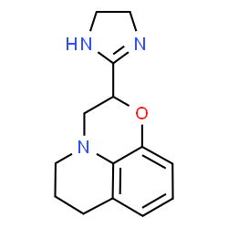 ChemSpider 2D Image | 2-(4,5-Dihydro-1H-imidazol-2-yl)-2,3,6,7-tetrahydro-5H-[1,4]oxazino[2,3,4-ij]quinoline | C14H17N3O