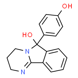 ChemSpider 2D Image | 6-(4-Hydroxyphenyl)-2,3,4,6-tetrahydropyrimido[2,1-a]isoindol-6-ol | C17H16N2O2