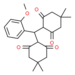 ChemSpider 2D Image | 2,2'-[(2-Methoxyphenyl)methylene]bis(5,5-dimethyl-1,3-cyclohexanedione) | C24H30O5