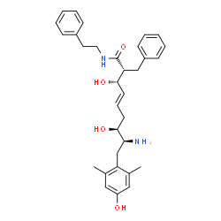 ChemSpider 2D Image | (2R,3S,4E,7S,8S)-8-Amino-2-benzyl-3,7-dihydroxy-9-(4-hydroxy-2,6-dimethylphenyl)-N-(2-phenylethyl)-4-nonenamide | C32H40N2O4