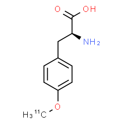 ChemSpider 2D Image | O-(~11~C)Methyl-L-tyrosine | C911CH13NO3
