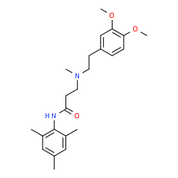 ChemSpider 2D Image | N~3~-[2-(3,4-Dimethoxyphenyl)ethyl]-N-mesityl-N~3~-methyl-beta-alaninamide | C23H32N2O3