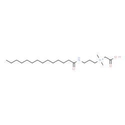 ChemSpider 2D Image | N-(Carboxymethyl)-N,N-dimethyl-3-(tetradecanoylamino)-1-propanaminium | C21H43N2O3