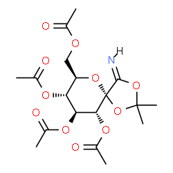 ChemSpider 2D Image | (4Z,5S,7R,8R,9S,10R)-7-(Acetoxymethyl)-4-imino-2,2-dimethyl-1,3,6-trioxaspiro[4.5]decane-8,9,10-triyl triacetate | C18H25NO11