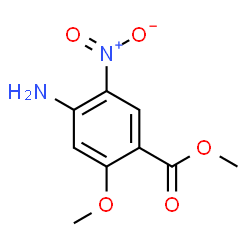 ChemSpider 2D Image | Methyl 4-amino-2-methoxy-5-nitrobenzoate | C9H10N2O5