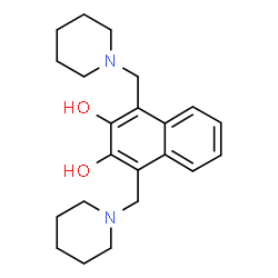ChemSpider 2D Image | 1,4-di(piperidinomethyl)naphthalene-2,3-diol | C22H30N2O2