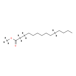 ChemSpider 2D Image | (~2~H_3_)Methyl (2,2,3,3,10,10-~2~H_6_)tetradecanoate | C15H21D9O2