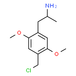 ChemSpider 2D Image | 1-[4-(Chloromethyl)-2,5-dimethoxyphenyl]-2-propanamine | C12H18ClNO2