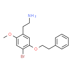ChemSpider 2D Image | 2-[4-Bromo-2-methoxy-5-(2-phenylethoxy)phenyl]ethanamine | C17H20BrNO2