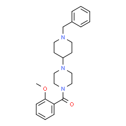 ChemSpider 2D Image | [4-(1-Benzyl-4-piperidinyl)-1-piperazinyl](2-methoxyphenyl)methanone | C24H31N3O2