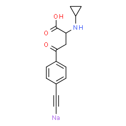 ChemSpider 2D Image | ({4-[3-Carboxy-3-(cyclopropylamino)propanoyl]phenyl}ethynyl)sodium | C15H14NNaO3