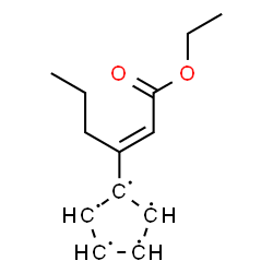 ChemSpider 2D Image | 1-[(2E)-1-Ethoxy-1-oxo-2-hexen-3-yl]-1,2,3,4,5-cyclopentanepentayl | C13H17O2