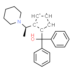 ChemSpider 2D Image | 1-[Hydroxy(diphenyl)methyl]-2-[(1R)-1-(1-piperidinyl)ethyl]-1,2,3,4,5-cyclopentanepentayl | C25H28NO