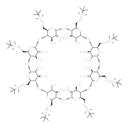 ChemSpider 2D Image | Octakis(6-O-tert-butyldimethylsilyl)-Î³-cyclodextrin | C96H192O40Si8