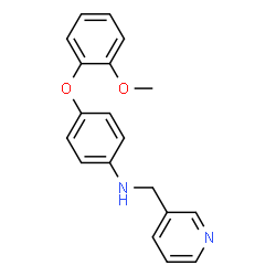ChemSpider 2D Image | 4-(2-Methoxyphenoxy)-N-(3-pyridinylmethyl)aniline | C19H18N2O2