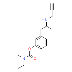 ChemSpider 2D Image | 3-[2-(2-Propyn-1-ylamino)propyl]phenyl ethyl(methyl)carbamate | C16H22N2O2