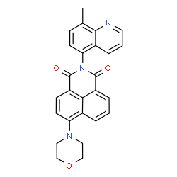ChemSpider 2D Image | 2-(8-Methyl-quinolin-5-yl)-6-morpholin-4-yl-benzo[de]isoquinoline-1,3-dione | C26H21N3O3