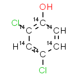 ChemSpider 2D Image | 2,4-Dichloro(~14~C_6_)phenol | 14C6H4Cl2O