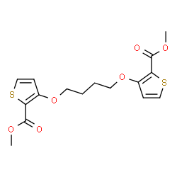 ChemSpider 2D Image | Dimethyl 3,3'-[1,4-butanediylbis(oxy)]di(2-thiophenecarboxylate) | C16H18O6S2