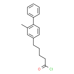 ChemSpider 2D Image | 5-(2-Methyl-4-biphenylyl)pentanoyl chloride | C18H19ClO