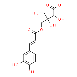 ChemSpider 2D Image | 4-{[(2E)-3-(3,4-Dihydroxyphenyl)-2-propenoyl]oxy}-2,3-dihydroxy-3-(hydroxymethyl)butanoic acid | C14H16O9