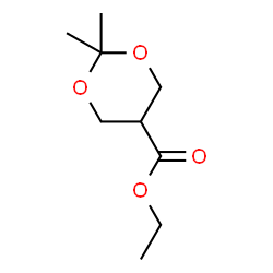 ChemSpider 2D Image | Ethyl 2,2-dimethyl-1,3-dioxane-5-carboxylate | C9H16O4