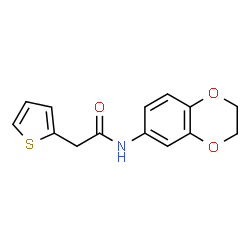 ChemSpider 2D Image | N-(2,3-Dihydro-1,4-benzodioxin-6-yl)-2-(2-thienyl)acetamide | C14H13NO3S