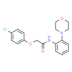 ChemSpider 2D Image | 2-(4-Chlorophenoxy)-N-[2-(4-morpholinyl)phenyl]acetamide | C18H19ClN2O3