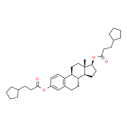 ChemSpider 2D Image | Estra-1,3,5(10)-triene-3,17-diol (17Î²)-, dicyclopentanepropanoate | C34H48O4