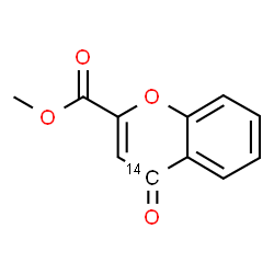 ChemSpider 2D Image | Methyl 4-oxo(4-~14~C)-4H-chromene-2-carboxylate | C1014CH8O4
