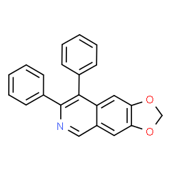 ChemSpider 2D Image | 7,8-Diphenyl[1,3]dioxolo[4,5-g]isoquinoline | C22H15NO2