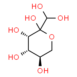 ChemSpider 2D Image | (3S,4S,5R)-2-(Dihydroxymethyl)tetrahydro-2H-pyran-2,3,4,5-tetrol | C6H12O7