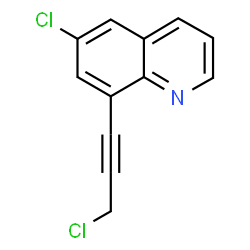 ChemSpider 2D Image | 6-Chloro-8-(3-chloro-1-propyn-1-yl)quinoline | C12H7Cl2N