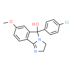 ChemSpider 2D Image | 5-(4-Chlorophenyl)-7-methoxy-2,5-dihydro-3H-imidazo[2,1-a]isoindol-5-ol | C17H15ClN2O2
