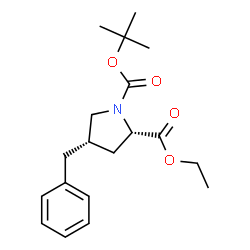 ChemSpider 2D Image | 2-Ethyl 1-(2-methyl-2-propanyl) (2S,4S)-4-benzyl-1,2-pyrrolidinedicarboxylate | C19H27NO4