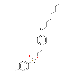 ChemSpider 2D Image | 2-(4-Octanoylphenyl)ethyl 4-methylbenzenesulfonate | C23H30O4S