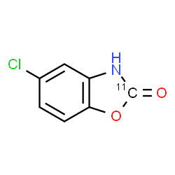 ChemSpider 2D Image | 5-Chloro(2-~11~C)-1,3-benzoxazol-2(3H)-one | C611CH4ClNO2