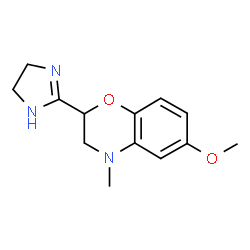ChemSpider 2D Image | 2-(4,5-Dihydro-1H-imidazol-2-yl)-6-methoxy-4-methyl-3,4-dihydro-2H-1,4-benzoxazine | C13H17N3O2