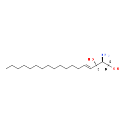 ChemSpider 2D Image | (2S,3R,4E)-2-Amino(1,1,3-~2~H_3_)-4-octadecene-1,3-diol | C18H34D3NO2