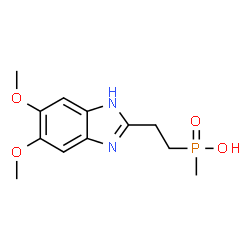 ChemSpider 2D Image | [2-(5,6-Dimethoxy-1H-benzimidazol-2-yl)ethyl]methylphosphinic acid | C12H17N2O4P