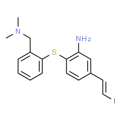 ChemSpider 2D Image | 2-({2-[(Dimethylamino)methyl]phenyl}sulfanyl)-5-[(E)-2-iodovinyl]aniline | C17H19IN2S