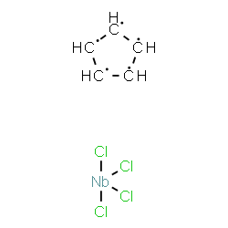 ChemSpider 2D Image | 1,2,3,4,5-Cyclopentanepentayl - tetrachloroniobium (1:1) | C5H5Cl4Nb