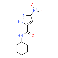 ChemSpider 2D Image | N-Cyclohexyl-3-nitro-1H-pyrazole-5-carboxamide | C10H14N4O3