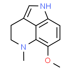 ChemSpider 2D Image | 6-Methoxy-5-methyl-1,3,4,5-tetrahydropyrrolo[4,3,2-de]quinoline | C12H14N2O