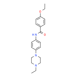 ChemSpider 2D Image | 4-Ethoxy-N-[4-(4-ethyl-1-piperazinyl)phenyl]benzamide | C21H27N3O2