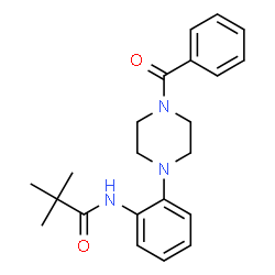 ChemSpider 2D Image | N-[2-(4-Benzoyl-1-piperazinyl)phenyl]-2,2-dimethylpropanamide | C22H27N3O2
